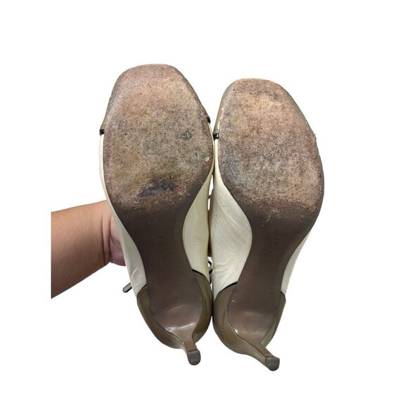 Tory Burch Women's Cream Colored Heels Women’s Size 9.5 - Picture 9 of 11